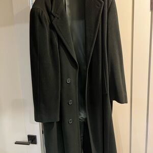 Giorgio Armani Elegant Black Trench Coat